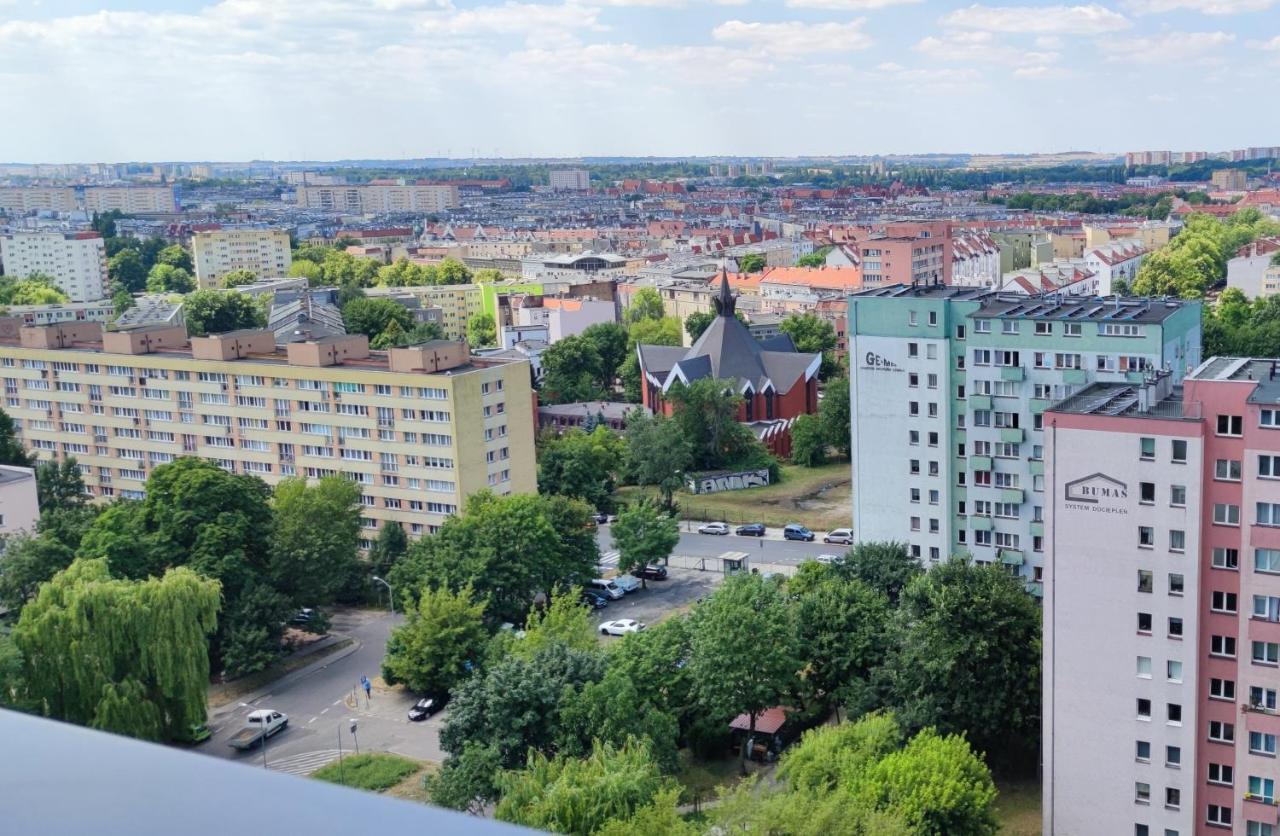 Апартаменты Aleda Tower, 14 Floor, Balkon Щецин Экстерьер фото
